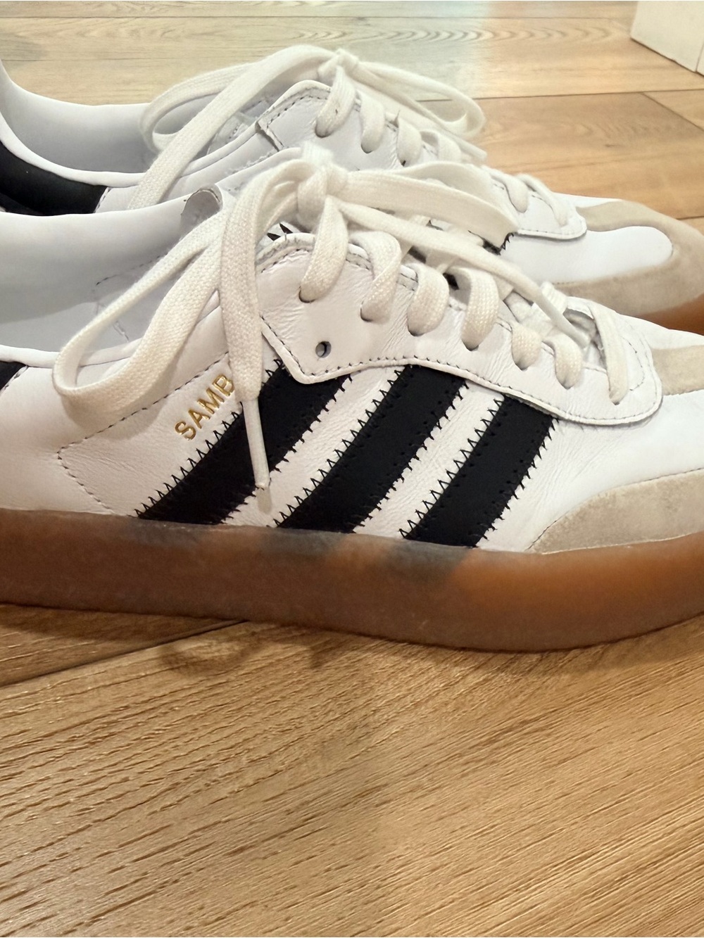 Adidas Women’s White & Black Samba - Picture 5 of 5
